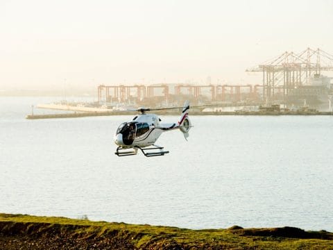 Robben Island helicopter tour Cape Town: aerial view of the World Heritage Site